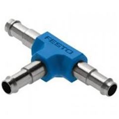 Barbed Tee Connector, Fits 6mm Tubing, by Festo